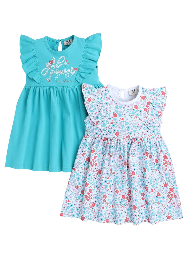 victor and jane Victor and Jane - All-Over Printed Ruffle Dress (Pack of 2)