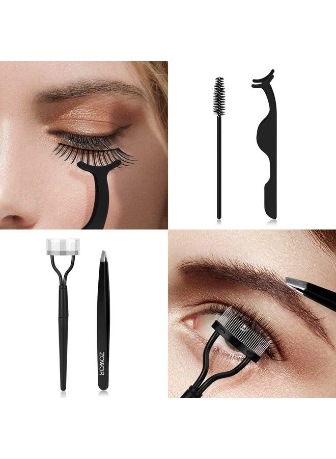 Zowor Eyelash Curler With Comb And Brush Fit All Eye Shape Curved Eyelash Curlers With 5Pcs Silicone Refill Padnatural And Long Lasting Lash Curler For Women Make Up Gift(Green) - Image 5