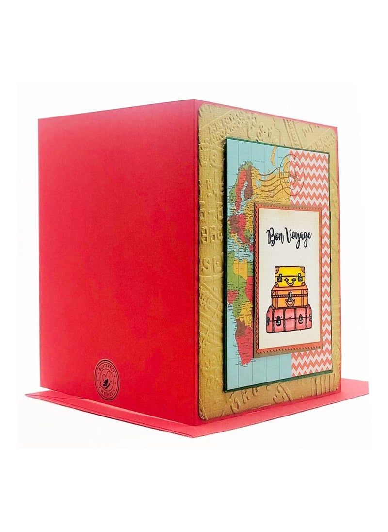 BUTTERFLY WISHES - Bon voyage greeting card - Image 1