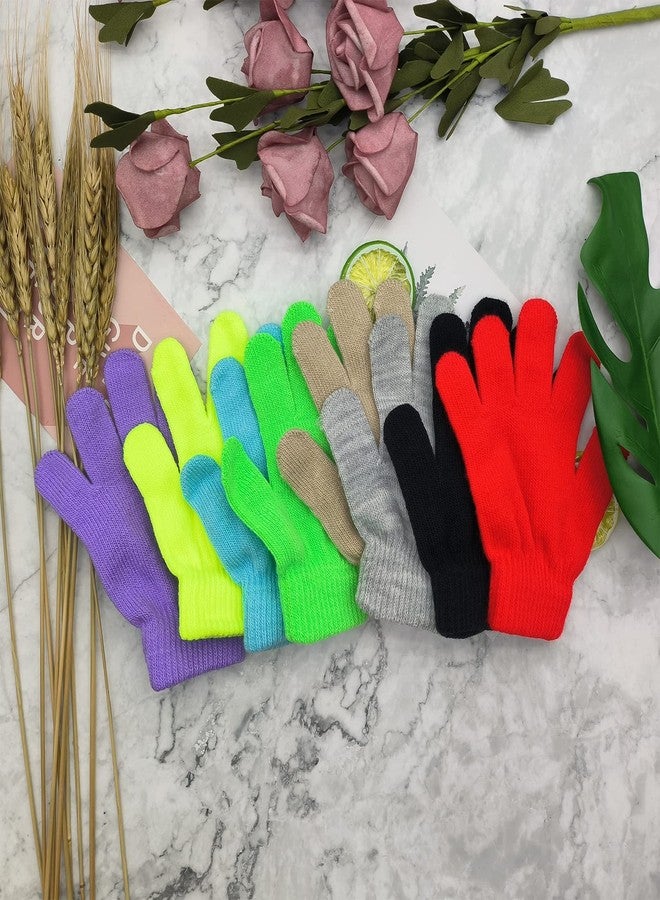 LYDTICK 48 Pairs Winter Kids Magic Gloves Bulk For Boys Girls, Wholesale Warm Strecty Knit Gloves, Multicolor, Multicolor, One Size Fit All - Image 4