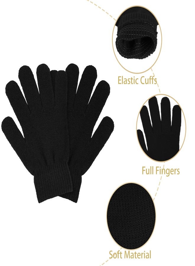 LYDTICK 48 Pairs Winter Kids Magic Gloves Bulk For Boys Girls, Wholesale Warm Strecty Knit Gloves, Multicolor, Multicolor, One Size Fit All - Image 3