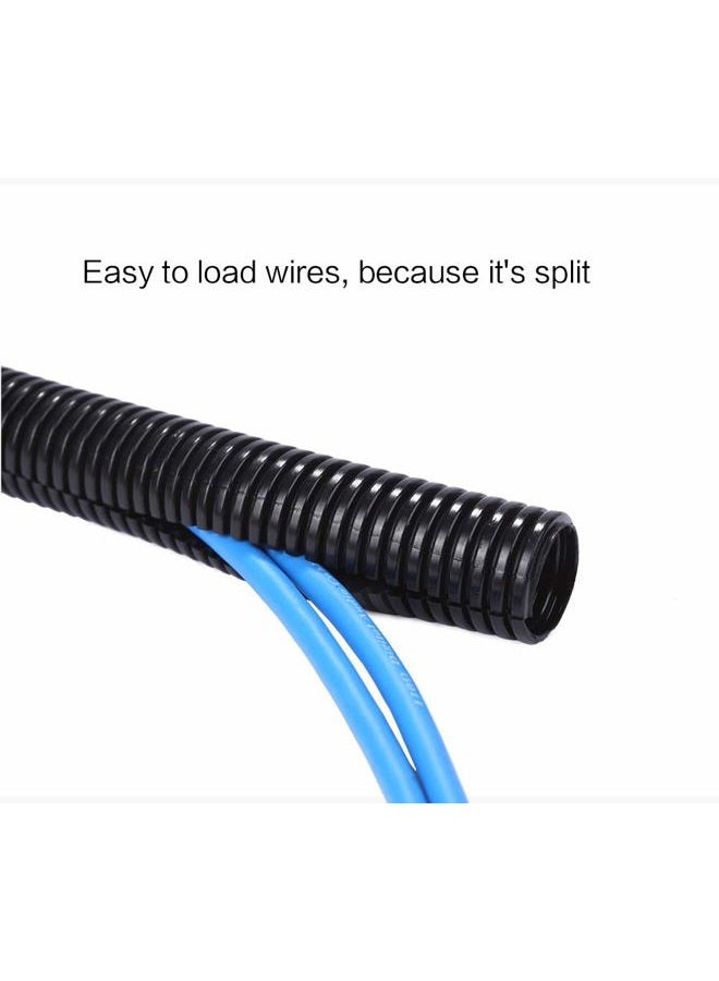 Alex Tech 10ft-1/4" 10ft-3/8" 10ft-1/2" Split Wire Loom Tubing Wire Conduit – Black - Image 5