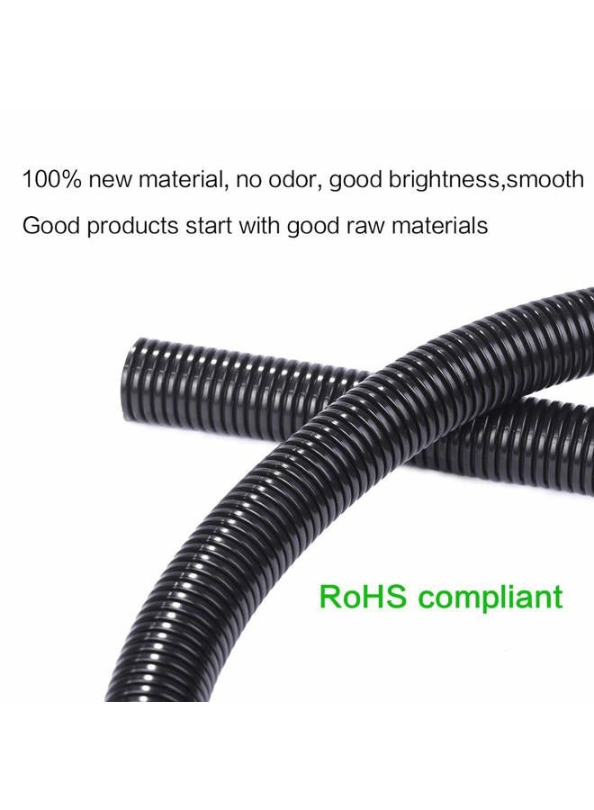 Alex Tech 10ft-1/4" 10ft-3/8" 10ft-1/2" Split Wire Loom Tubing Wire Conduit – Black - Image 2