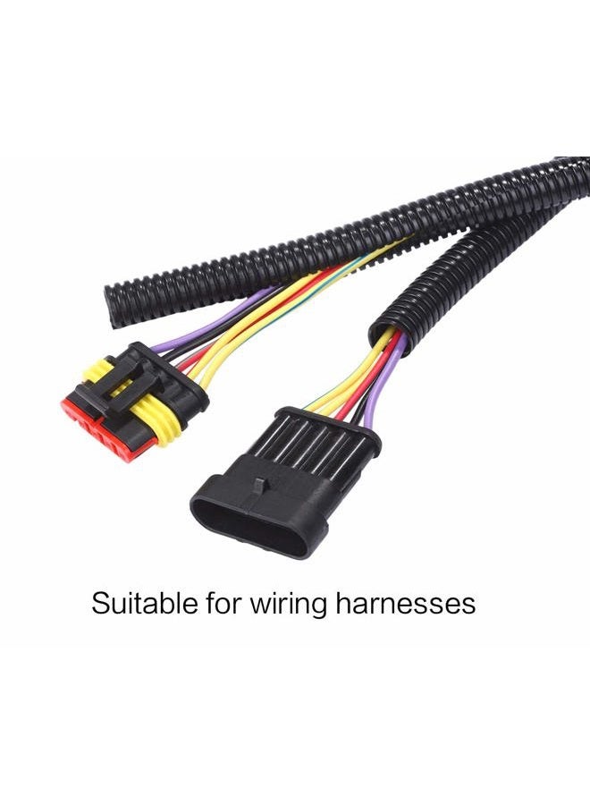 Alex Tech 10ft-1/4" 10ft-3/8" 10ft-1/2" Split Wire Loom Tubing Wire Conduit – Black - Image 3