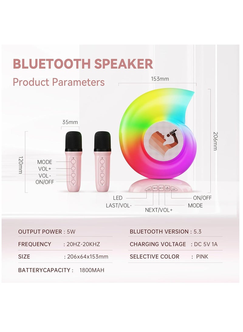 terrion AI Karaoke Speaker with Dual Wireless Microphones and Colorful LED Lights - Image 3