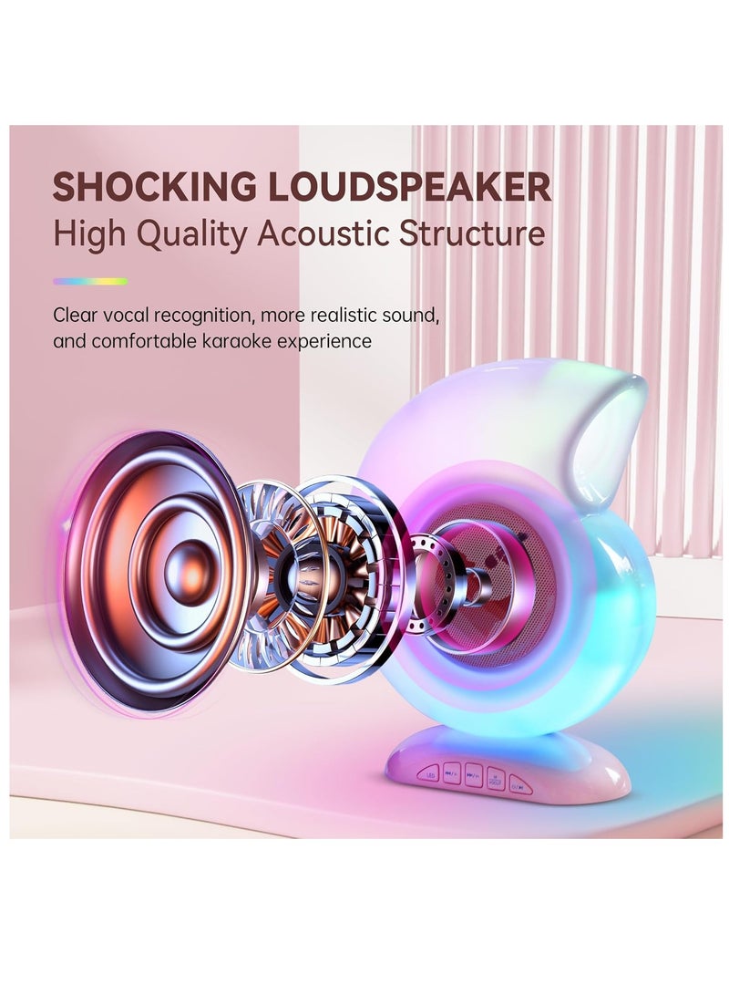 terrion AI Karaoke Speaker with Dual Wireless Microphones and Colorful LED Lights - Image 4