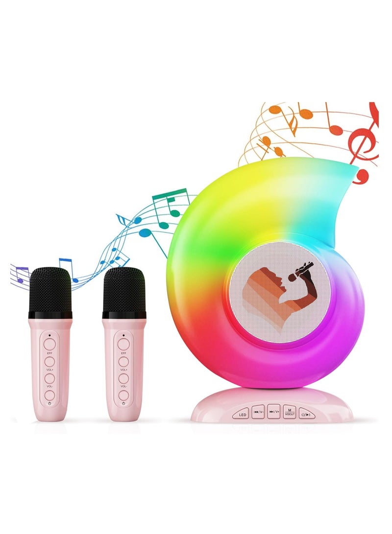 terrion AI Karaoke Speaker with Dual Wireless Microphones and Colorful LED Lights - Image 1