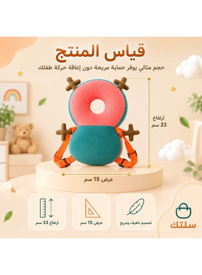 Salletak Adjustable Baby Head Cushion Backpack Pillow - Soft Fall Safety Cushion for Crawling, Sitting & Walking Infants, Baby Head Pillow - Image 3