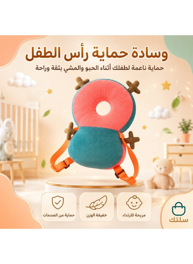 Salletak Adjustable Baby Head Cushion Backpack Pillow - Soft Fall Safety Cushion for Crawling, Sitting & Walking Infants, Baby Head Pillow - Image 1