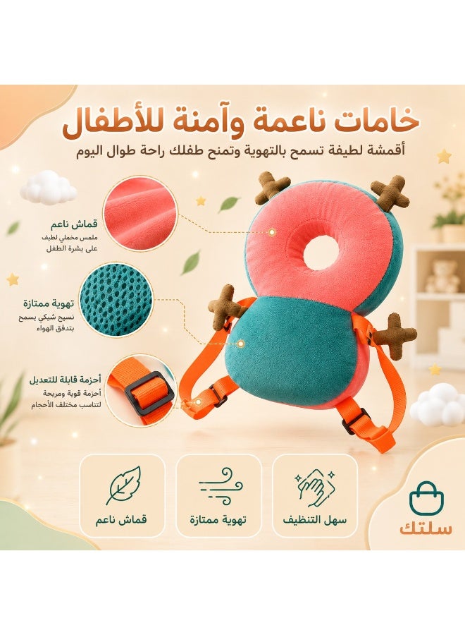 Salletak Adjustable Baby Head Cushion Backpack Pillow - Soft Fall Safety Cushion for Crawling, Sitting & Walking Infants, Baby Head Pillow - Image 4
