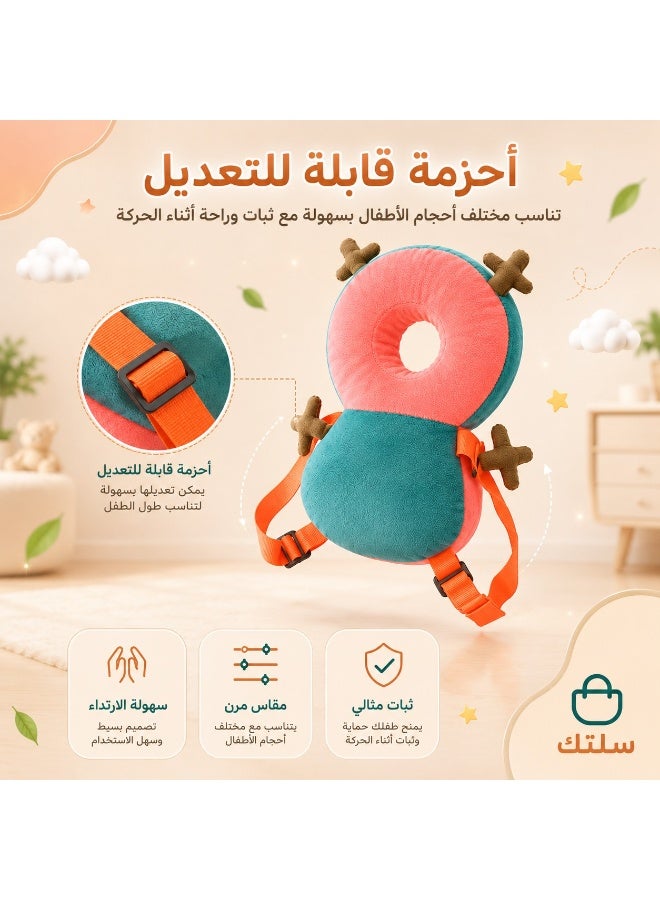 Salletak Adjustable Baby Head Cushion Backpack Pillow - Soft Fall Safety Cushion for Crawling, Sitting & Walking Infants, Baby Head Pillow - Image 5