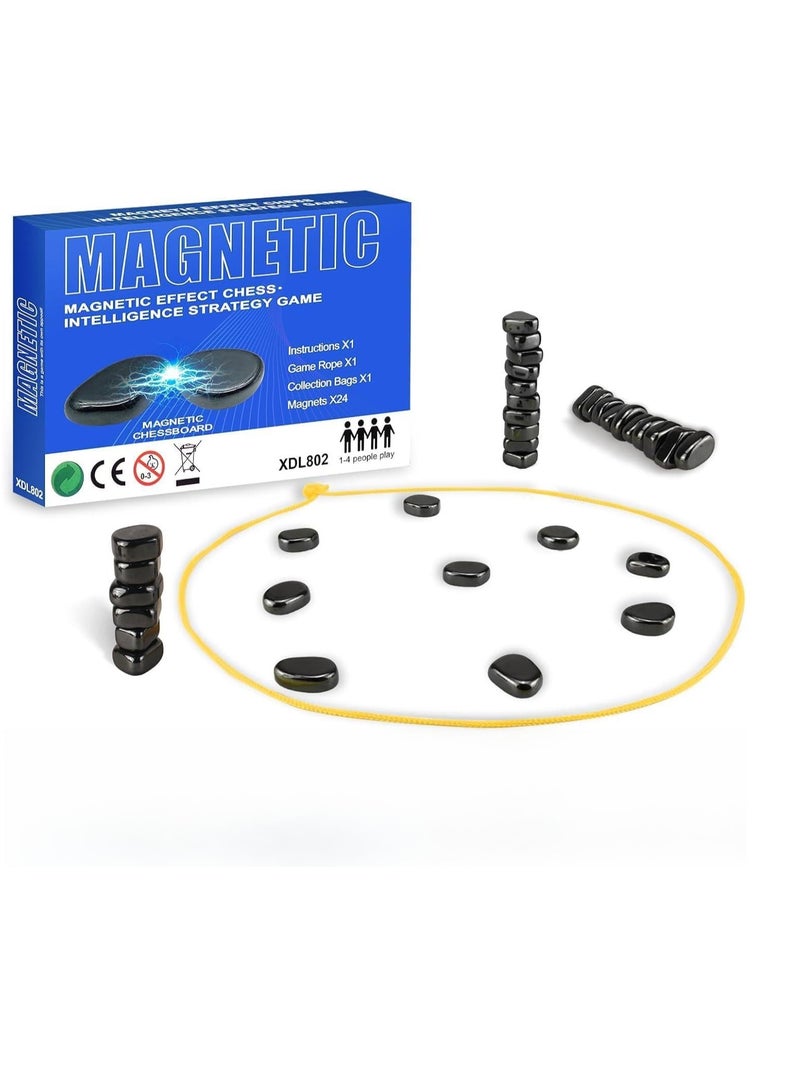 Generic 【Magnetic Chess Game】: The magnetic chess game is the perfect combination of fun and strategy. This chess set with 24 magnetic pieces, a storage bag, and a game string is perfect for both kids and adults. This - Image 1