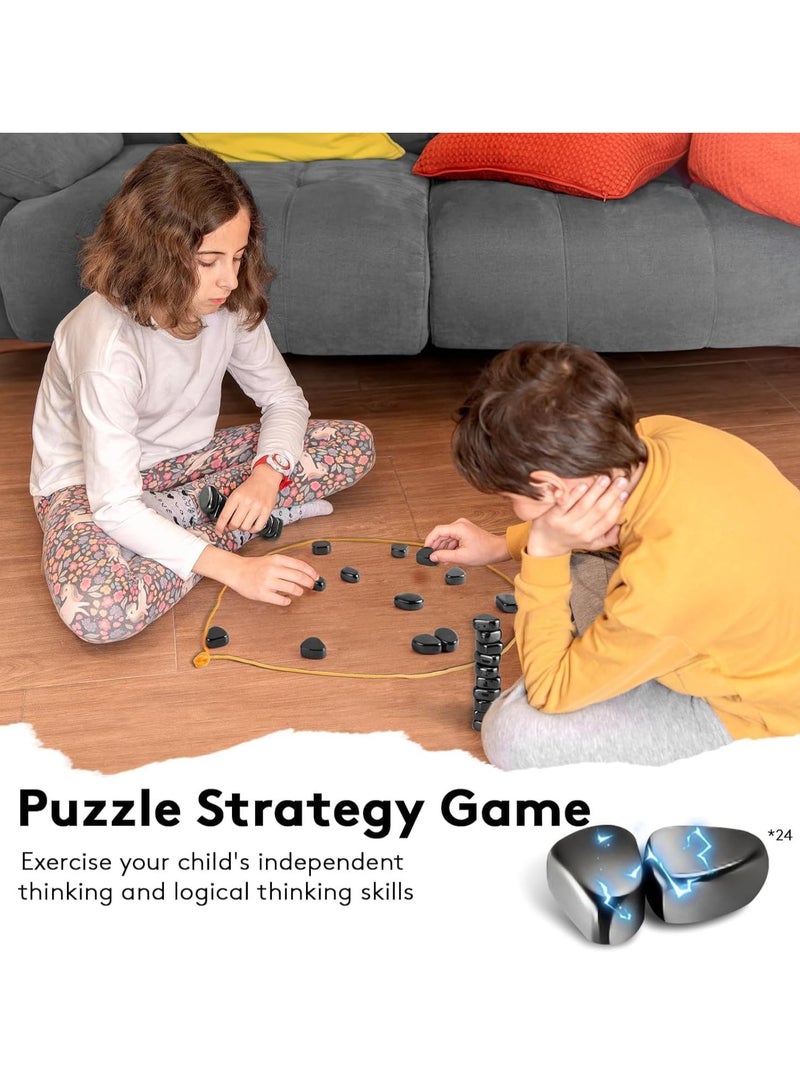 Generic 【Magnetic Chess Game】: The magnetic chess game is the perfect combination of fun and strategy. This chess set with 24 magnetic pieces, a storage bag, and a game string is perfect for both kids and adults. This - Image 2