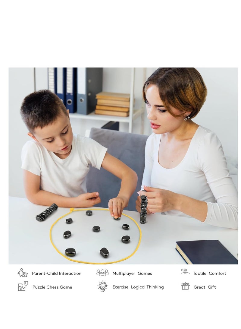 Generic 【Magnetic Chess Game】: The magnetic chess game is the perfect combination of fun and strategy. This chess set with 24 magnetic pieces, a storage bag, and a game string is perfect for both kids and adults. This - Image 3