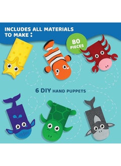 jackinthebox Hand Puppet Sea Animal Craft Kit for Kids 6-in-1 | Gifts for Kids Ages 4-8 | DIY Arts & Crafts Kit | Great Craft Gift for Kids | Gift for Girls and Boys | Toddler Craft Activities  - Image 4
