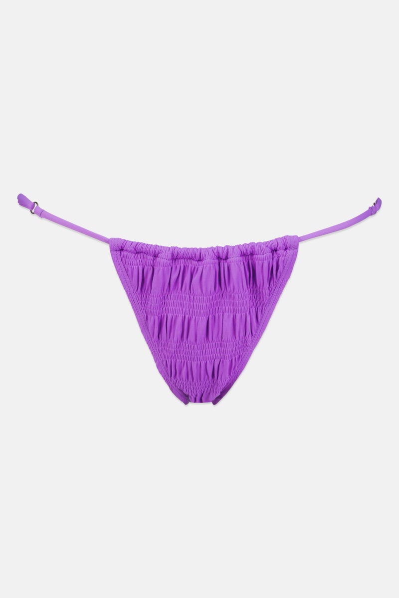 Bershka Women Solid Bikini Bottom, Purple - Image 2