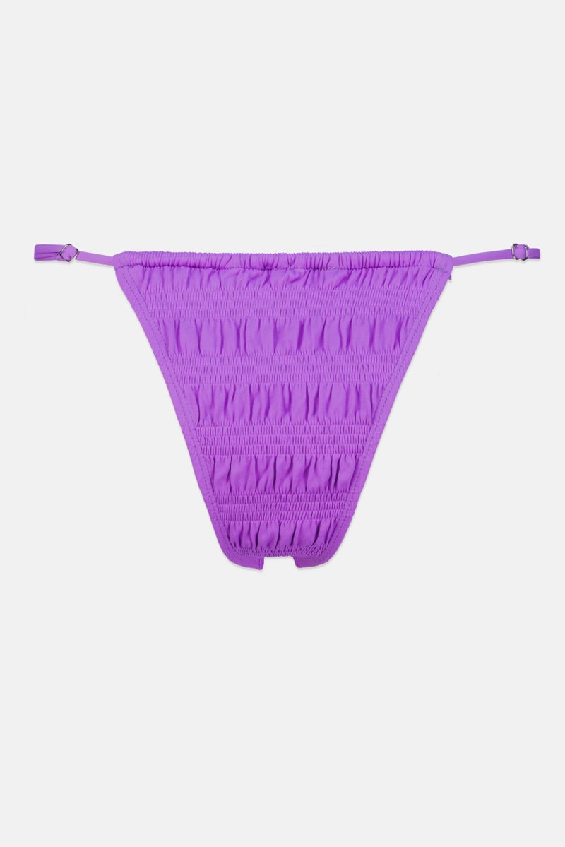 Bershka Women Solid Bikini Bottom, Purple - Image 3