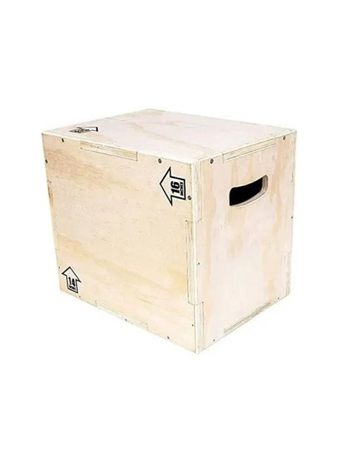 Max Strength Cross Wood Board Non-Slip Wood Plyo Box Essential for Plyometrics Training Workout Step Platform, 3-in-1 16Inch  - Image 1