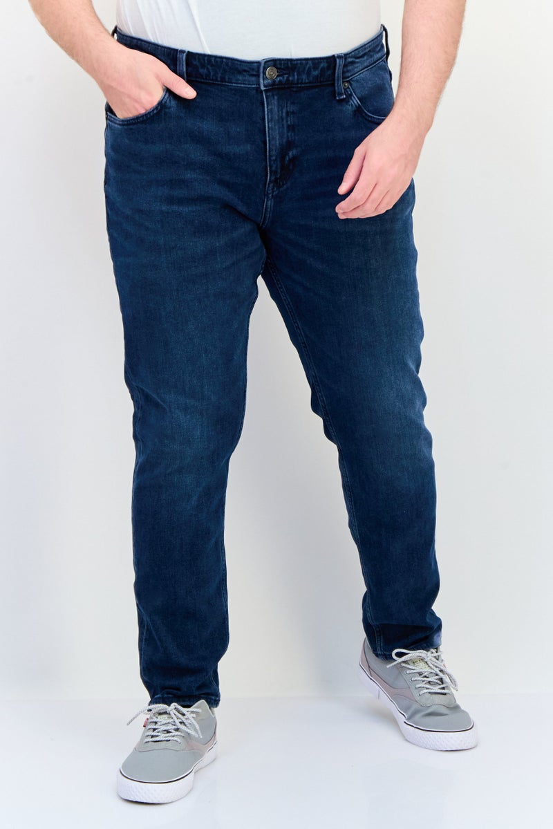 Celio Men Slim Fit Washed Stretchable Jeans, Dark Blue - Image 1