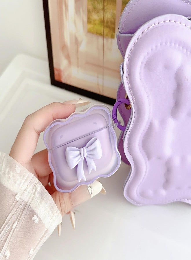 OTOPO Cute AirPods Pro 2/1 Gen Clear Case, Girly 3D Bow Design Soft TPU Protective Shockproof Kawaii Apple iPod Pro 2nd/1st Generation Cover with Cleaner Pen & Keychain Girls Women 2023/2022/2019 - Image 5