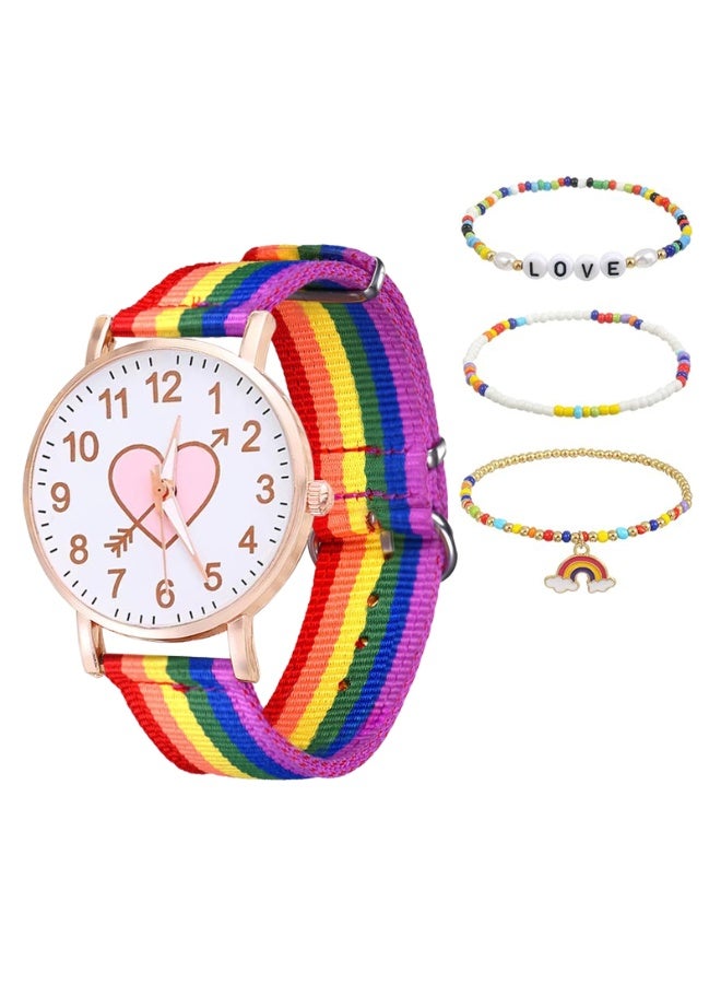 ACYYH Kids Watches Kids' Analogue Watch Rainbow Watches Bracelet Quartz watches Children's watches - Image 1