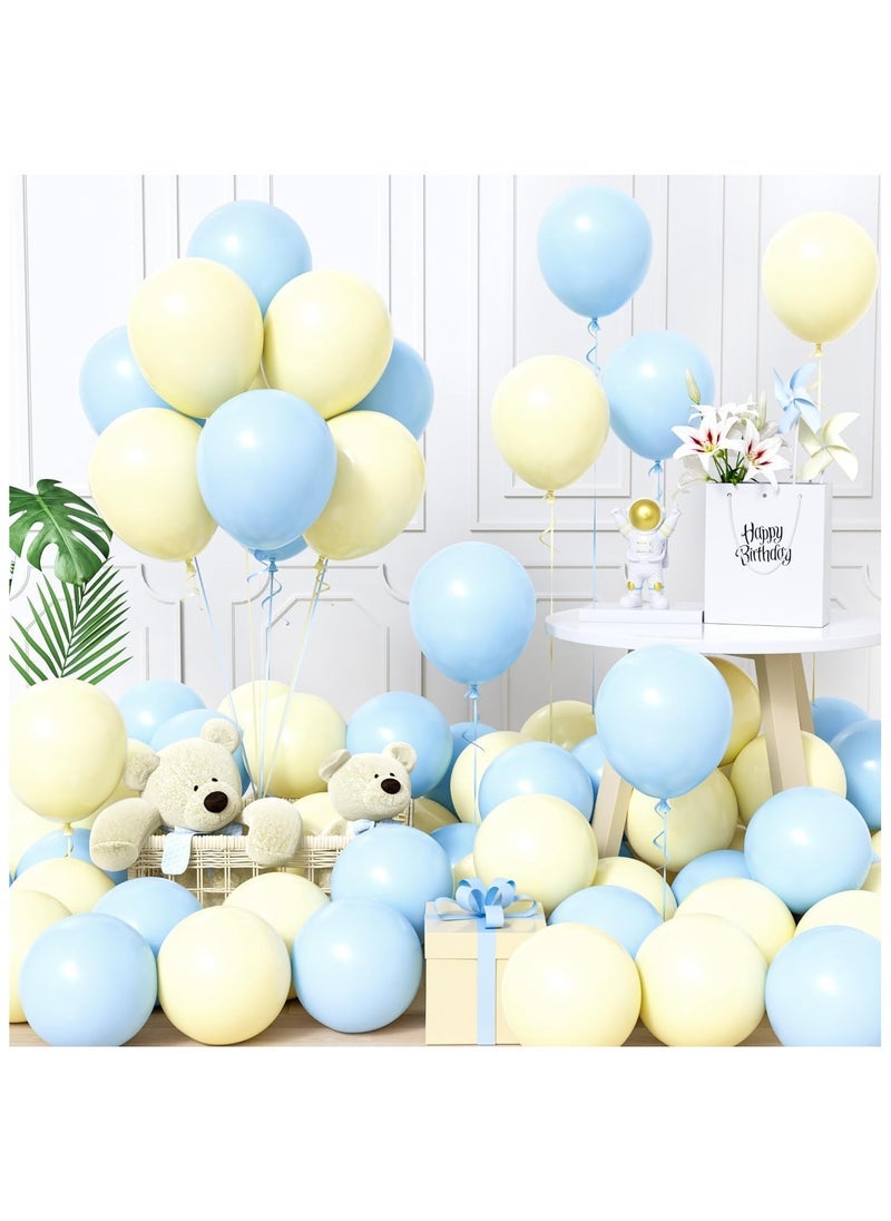 Boxwoods 60 PCS Of Pcs Light Blue And Yellow Pastel Balloons For Baby Shower Gender Reveal And Birthday Party Decoration - Image 2