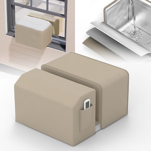 Powrocket Winter Window Air Conditioner Covers KitFit for UShape Window AC Units3 Layers Insulation Aluminum Foil Weatherproof Outdoor Window Air Conditioner Cover Indoor Cover for UShape Units - Image 1