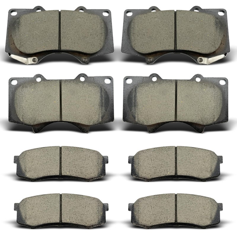 ALADICHE Front Rear Brake Pads 8pcs Ceramic Brake Kits Compatible with 20102019 Lexus GX46020032009 Lexus GX47020032019 Toyota 4Runner20072014 Toyota FJ Cruiser20012007 Toyota Sequoia