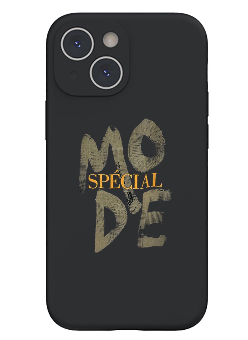 Theodor - Protective Slim Fit Case Liquid Silicone Cover with Full Body Protection Anti-Scratch Shockproof Case For iPhone 15 Plus Black - Mode special - Image 1