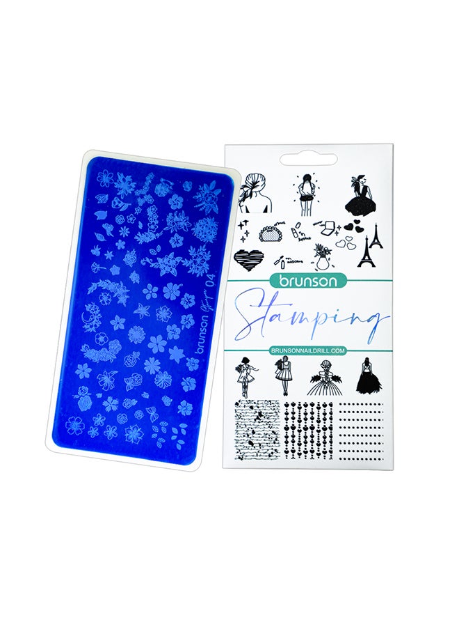 brunson Nail Stamping Plate Tools Set Stamping Plates Stamper Scraper Professional Plates for Salon and Home Multi Template Nail Stamp Kit Stencil Plates DIY Decorating Manicure Tools