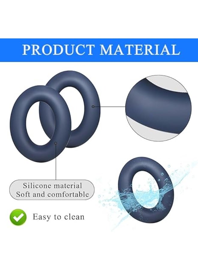 3 In 1 Case Cover for Sony WH-1000XM4 Headphones,Embody EarPad Cover/Ear Cover/Headband Cover/Headband Cushion Protector,Sweat Proof Soft Silicone Headphones Accessories（Blue） - Image 3