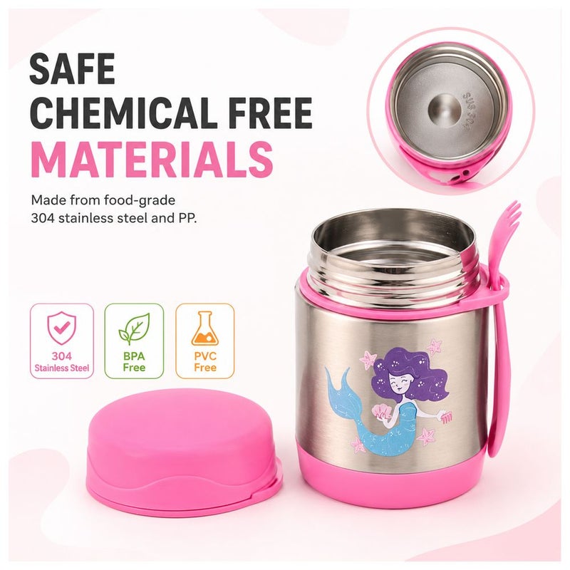 BonBon - Stainless Steel Food Jar - Mermaid - Image 3