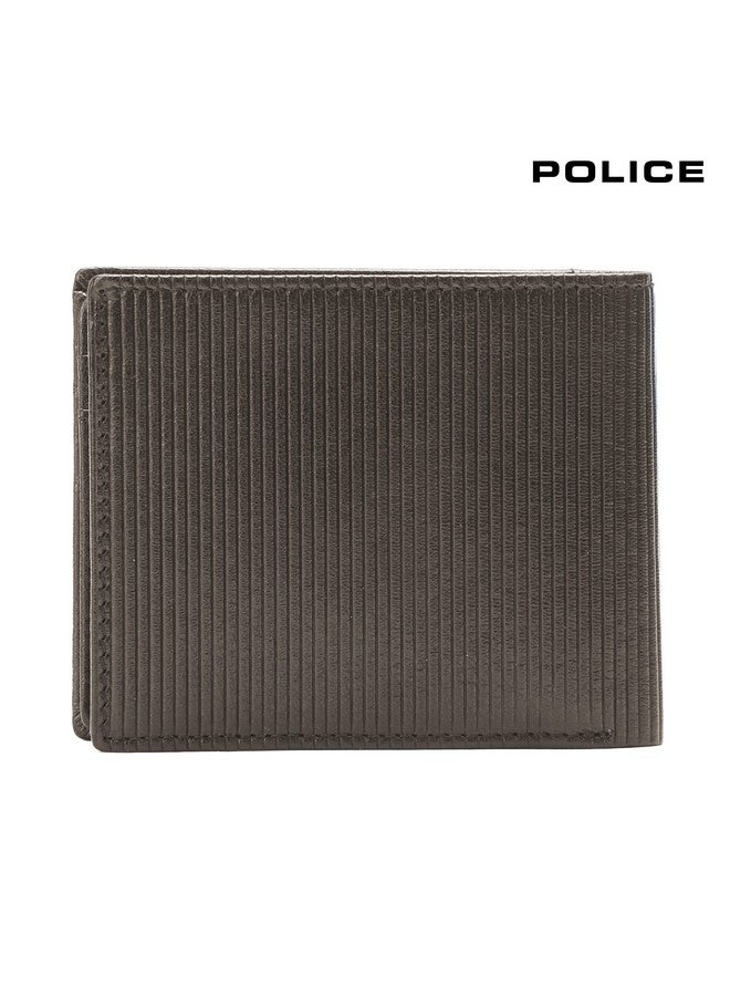POLICE محفظة عملات بوليس زاندر BI FOLD للرجال محفظة جلدية أصلية للرجال محفظة قابلة للطي مع حامل بطاقات - بني - Image 2