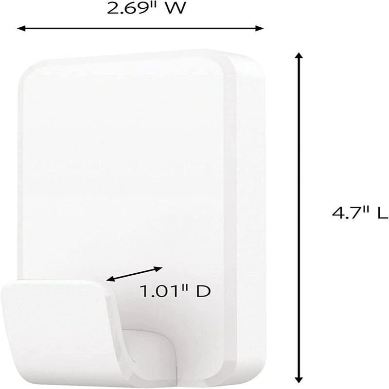 Command Command 15 Lb XL Heavyweight Wall Hook, Damage Free Hanging Wall Hook with Adhesive Strips, Heavy Duty Single Wall Hook for Hanging Back to School Organizers, 2 White Hooks and 8 Command Strips - Image 2