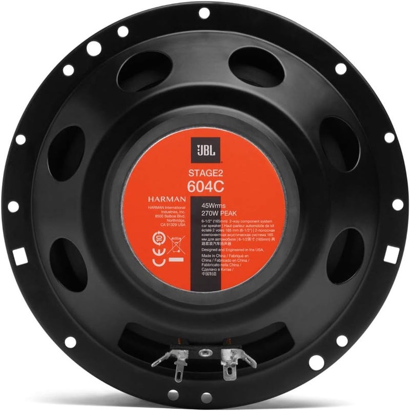 JBL Stage2 604C – 6.5" 2-Way Component Car Speakers | 45W RMS / 270W Peak - Image 3