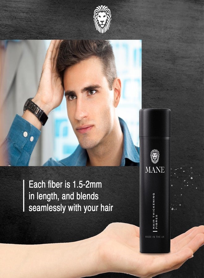 Mane Hair Building Fibers for Women & Men, for Fine & Thinning Hair, Thicker Fuller Looking Hairstyle, Conceal Bald Spots - Black - Image 4
