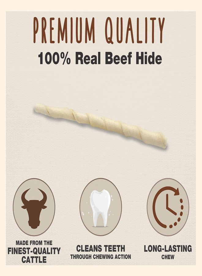 Cadet Premium Grade Beef Hide for Dogs, Long Lasting Rawhide Twist Chew Sticks, Natural Dog Chews, 5 Inch Dog Bones (34 Count) - Image 2