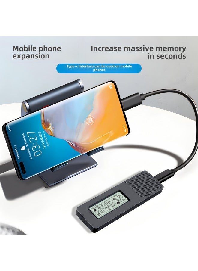 Shuole M2 Solid-state Display Hard Disk Box NVME Protocol To TYPE-C Smart Mobile Hard Disk Box With Screen-Color:Sl-tp16-p With A-c+c-c-10g Data Cable + Hard Drive Package---chinese Packaging - Image 3