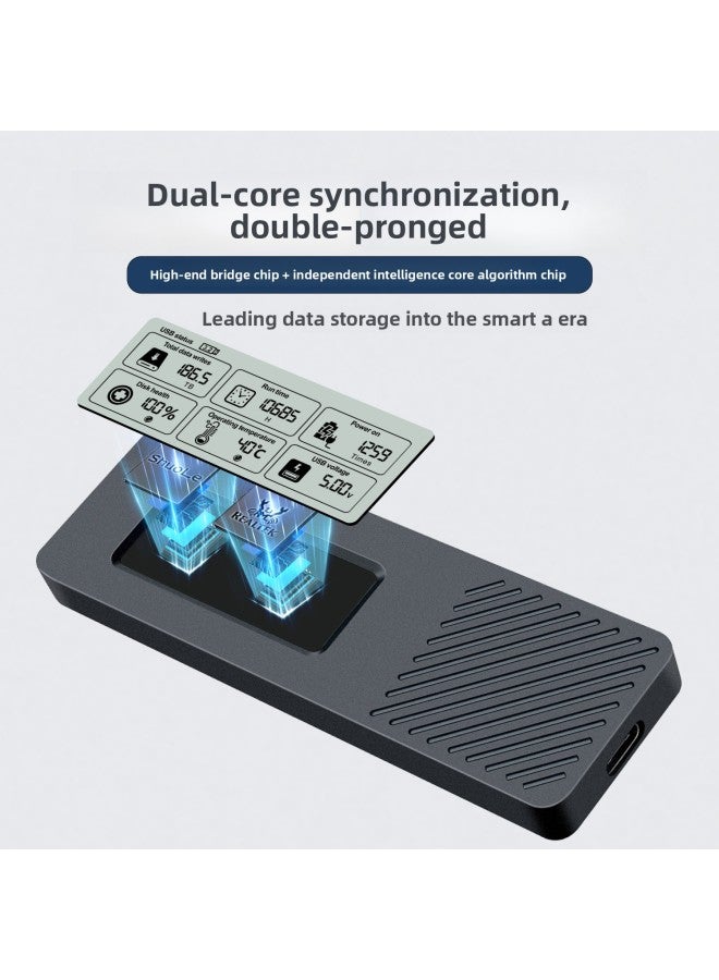 Shuole M2 Solid-state Display Hard Disk Box NVME Protocol To TYPE-C Smart Mobile Hard Disk Box With Screen-Color:Sl-tp16-p With A-c+c-c-10g Data Cable + Hard Drive Package---chinese Packaging - Image 5