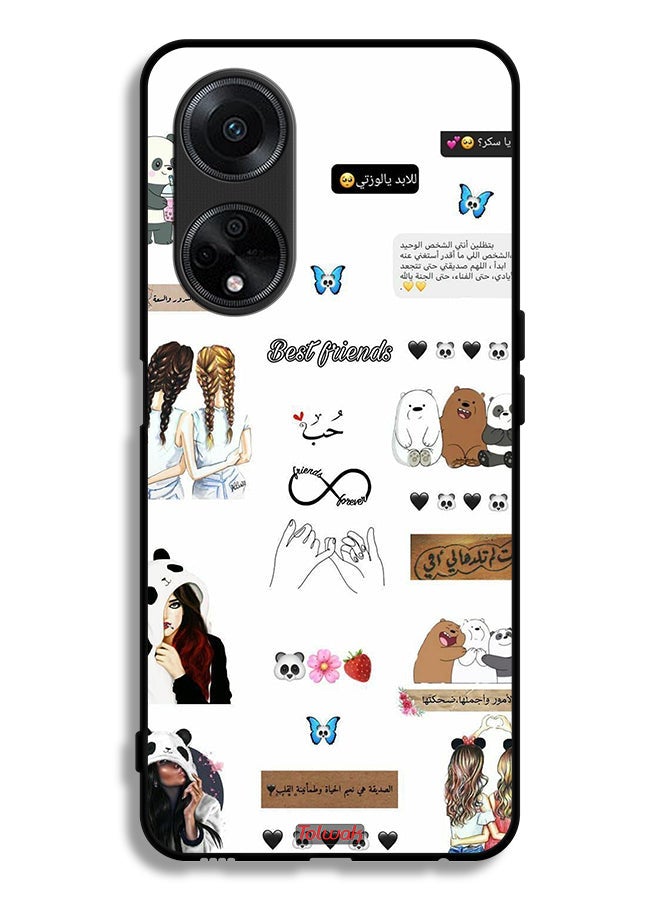 Tolwak Oppo A1 5G Protective Case Cover Arabic Quotes And Stickers - Image 1