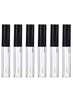 6Pcs 5Ml Empty Refillable Plastic Eyeliner Vials Bottle Container Eyelashes Tube Mascara Tube Eyelash Growth Oil/Mascara/Eye Gloss Liquid Bottle Container With Brush And Plug