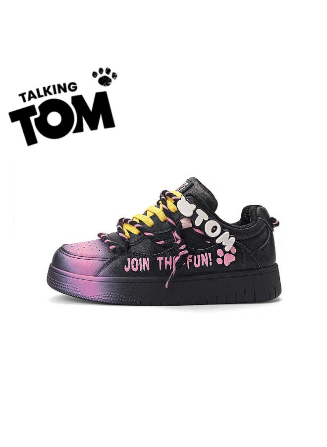 Talking Tom Uni Spring New Casual Loafers Thick-soled Commuting Leisure Trendy Shoes Black Pink Size 40 - Image 3