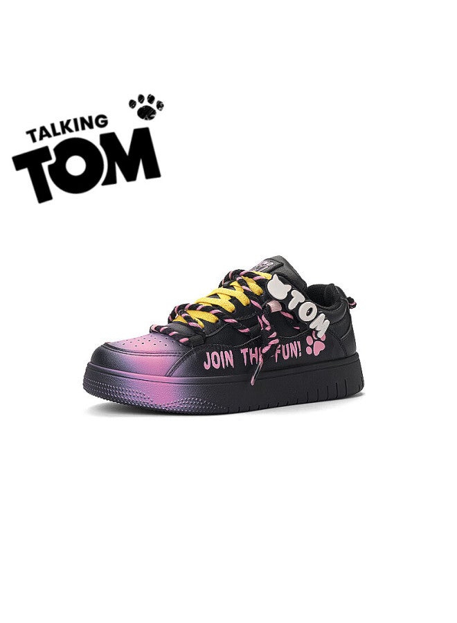 Talking Tom Uni Spring New Casual Loafers Thick-soled Commuting Leisure Trendy Shoes Black Pink Size 40 - Image 4