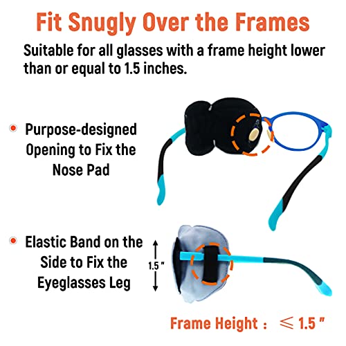 Astropic 3D Silk Eye Patch for Kids | Boys Eye Patch for Glasses | Medical Eyepatch for Children with Lazy Eye (Blue - Astronaut, Left Eye) - Image 5