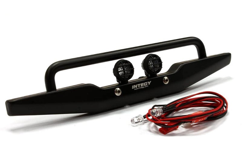 Integy Realistic Metal Rear Bumper wLED Light for SCX10 Dingo Honcho Jeep - Image 2