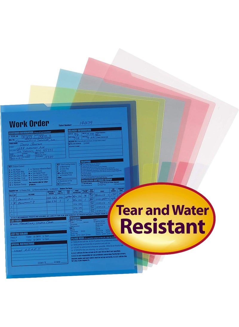 Smead Smead Organized Up Poly Translucent Project Jacket Letter Size Assorted Colors 10 per Pack 85752  - Image 3