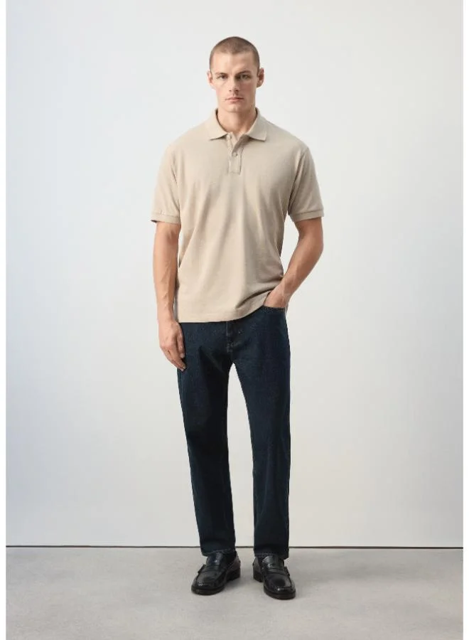Mango Man 09-CAMEL Polo Shirt Rea for Men | Best Price UAE
