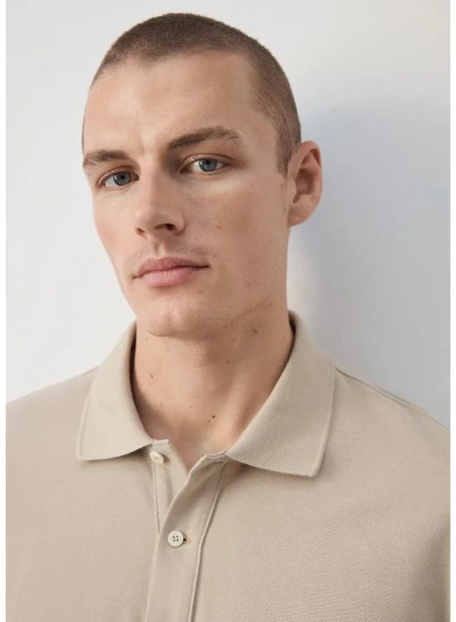 Mango Man 09-CAMEL Polo Shirt Rea for Men | Best Price UAE
