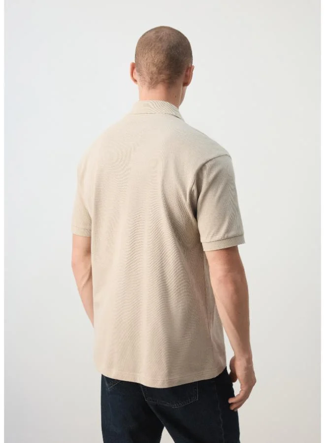 Mango Man 09-CAMEL Polo Shirt Rea for Men | Best Price UAE