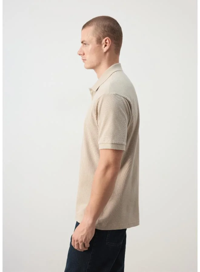 Mango Man 09-CAMEL Polo Shirt Rea for Men | Best Price UAE